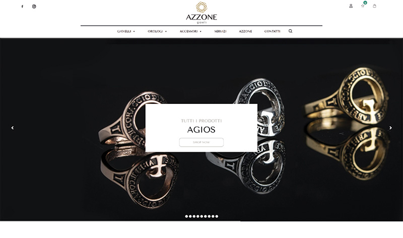 Azzone Jewelry e-commerce website