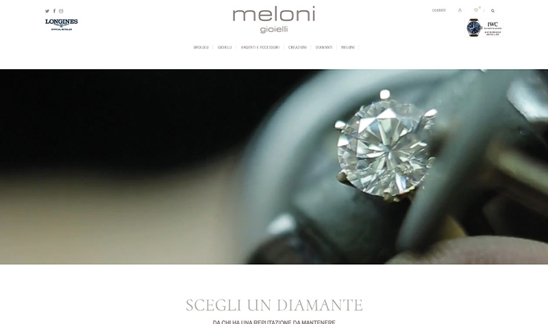 Meloni Jewelry info-commerce website