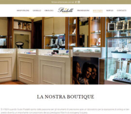 Pradelli jewelry e-commerce website