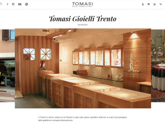 Tomasi jewels e-commerce website