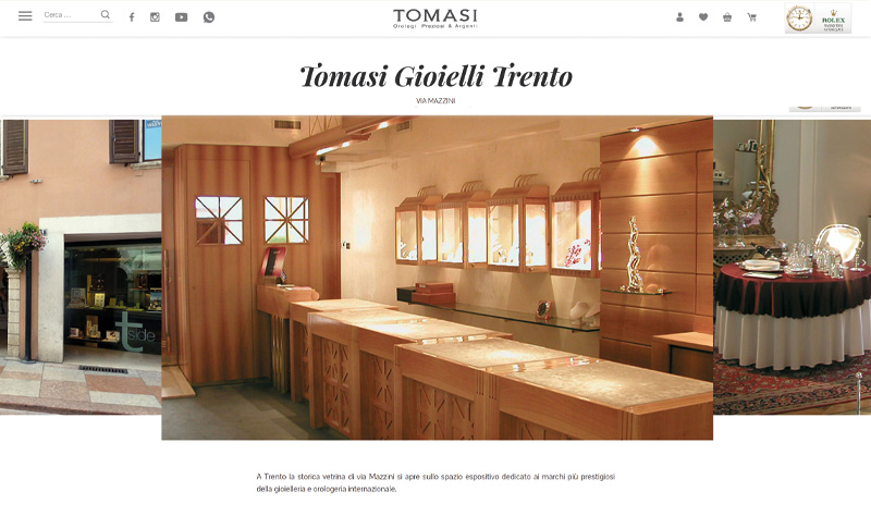 Tomasi jewels e-commerce website