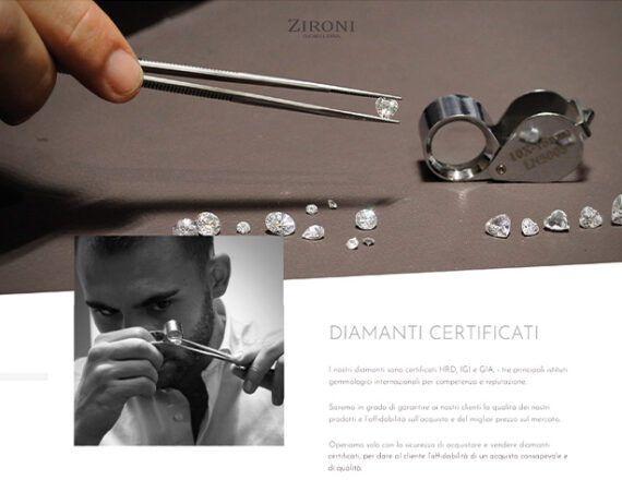 Zironi Jewels e-commerce website